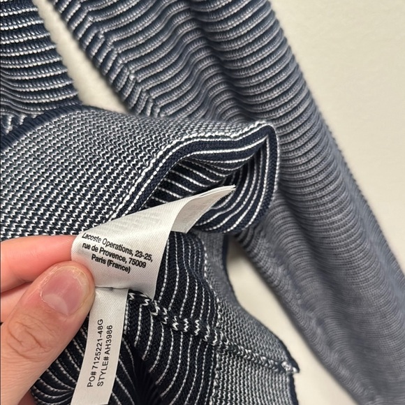 Lacoste Blue Crewneck Sweater Fine Knit Classic - Picture 5 of 6